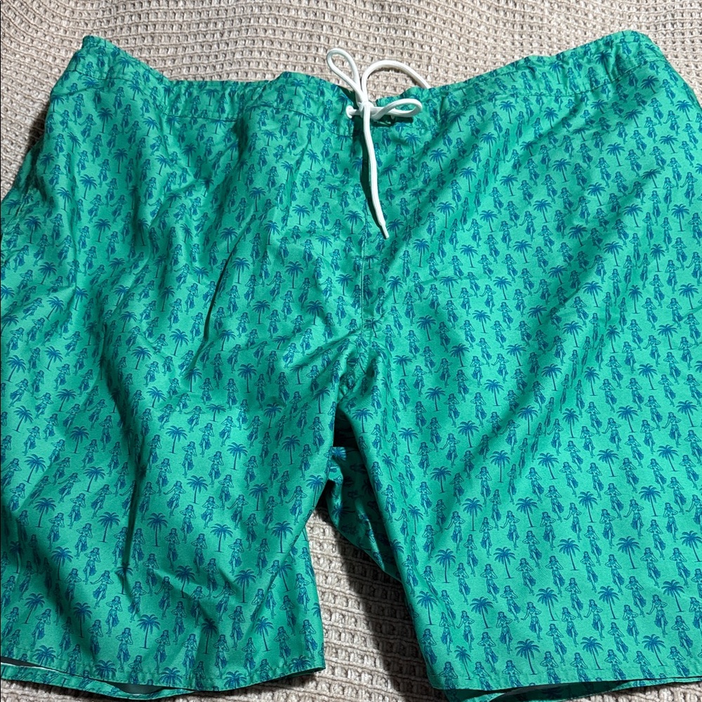 Men’s St. John’s Bay Tropical Print Swim Shorts in 4XL